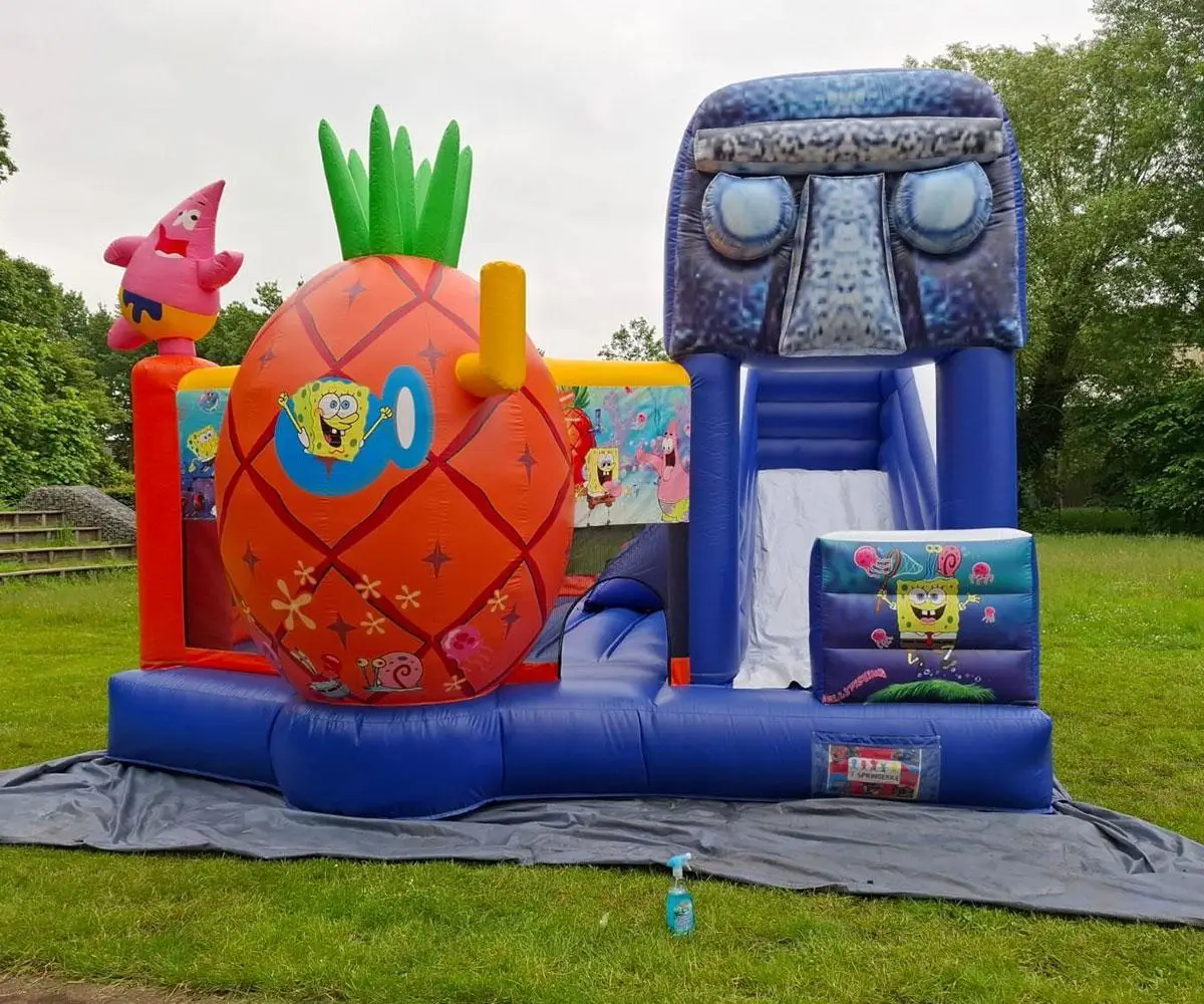Spongebob springkasteel huren in Oost-Vlaanderen